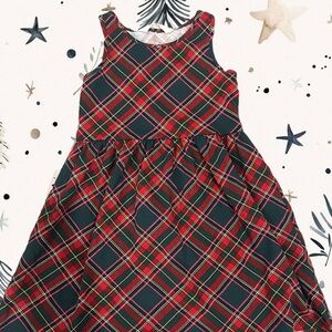 H&M 6X 7 Plaid Sleeveless Holiday Christmas Dress